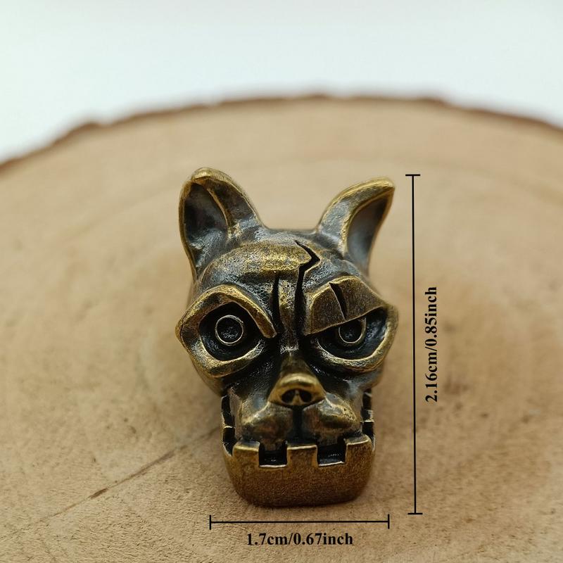 Bulldog Head Brass Knife Bead  - Edc Carry Kit ulasan dan harga
