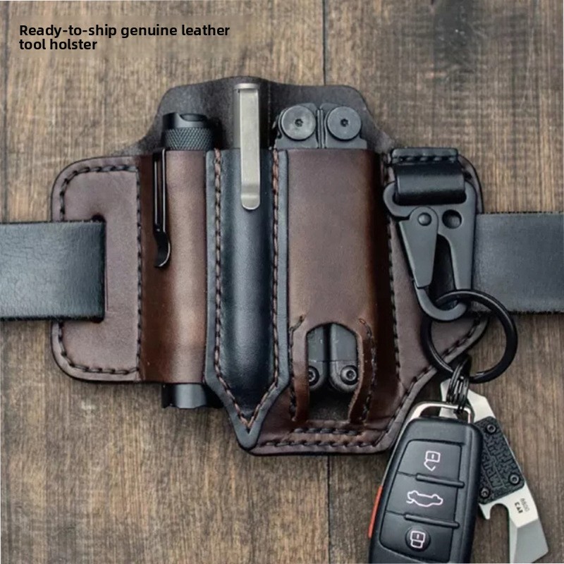 Leather EDC Tool Pouch Outdoor - Edc Carry Fanny Pack ulasan dan harga