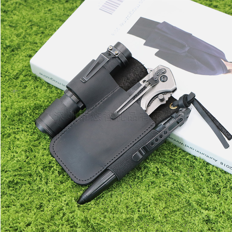 Leather EDC Tool Pouch Outdoor - Edc Carry Fanny Pack ulasan dan harga