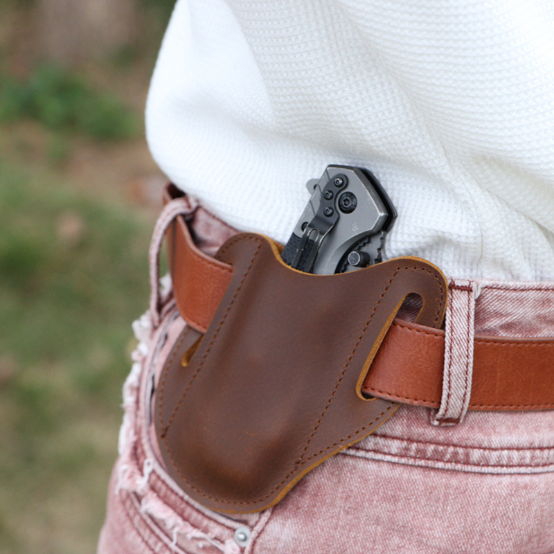 Leather EDC Tool Pouch Outdoor - Edc Carry Fanny Pack ulasan dan harga