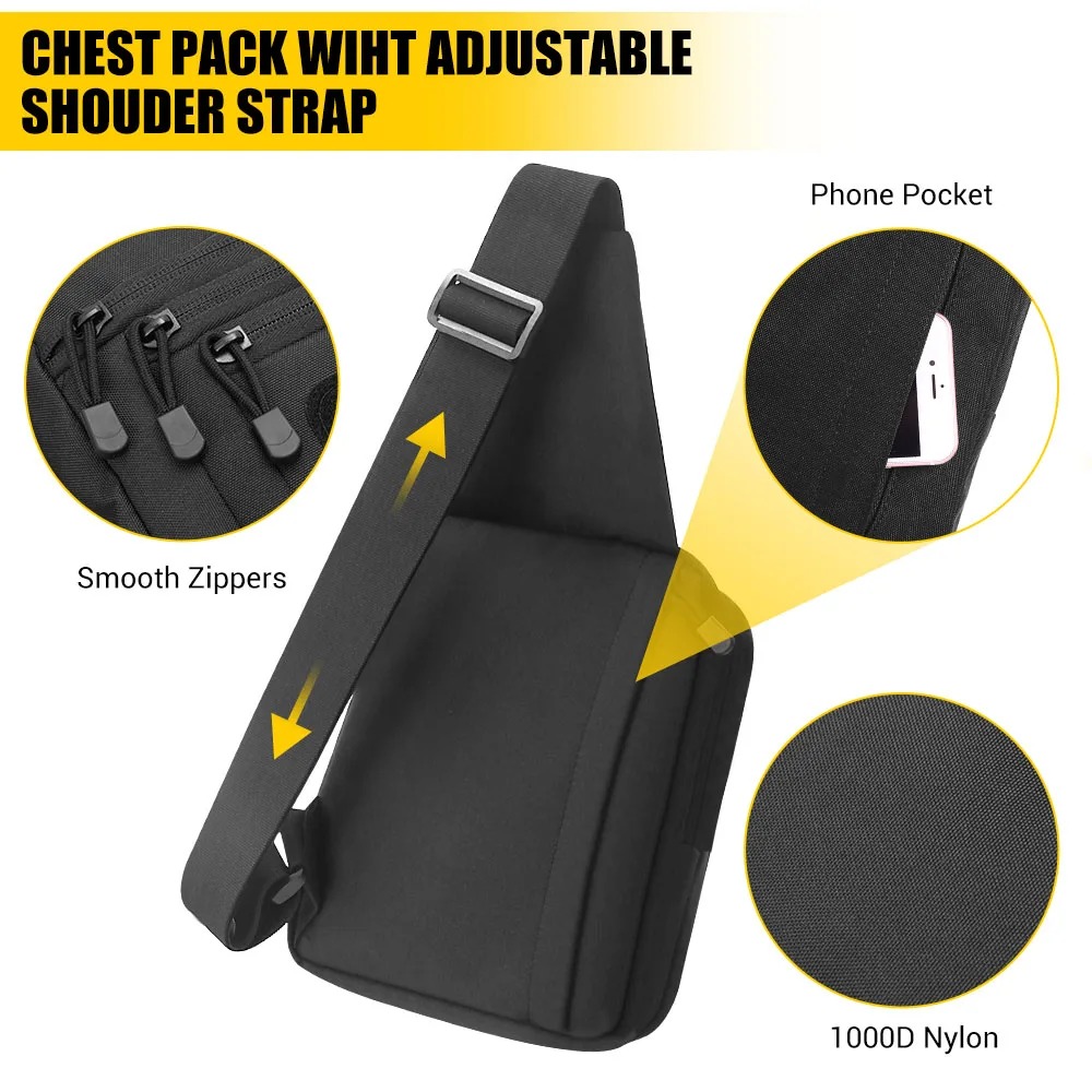 Tactical Pistol Gun Bag Concea - Edc Concealed Carry Sling Bag ulasan dan harga