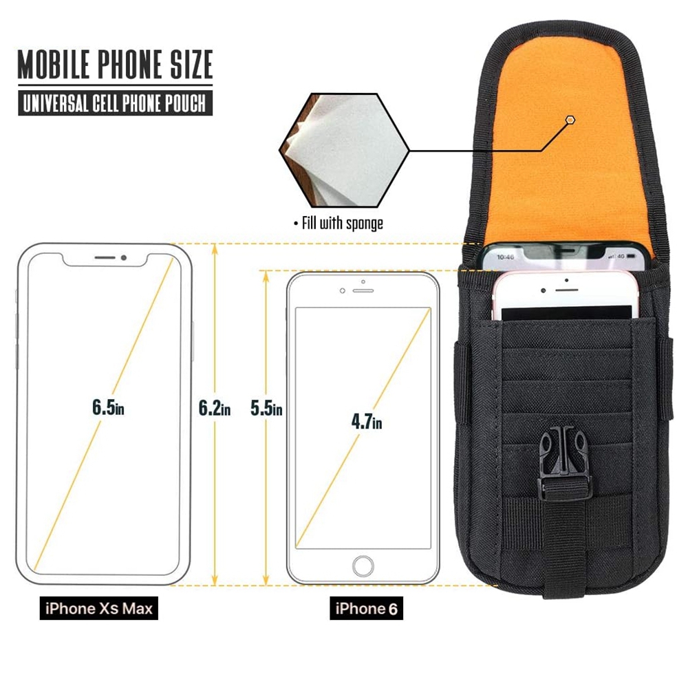 Tactical Phone Pouch Molle,Sma - Edc Carry Fanny Pack ulasan dan harga