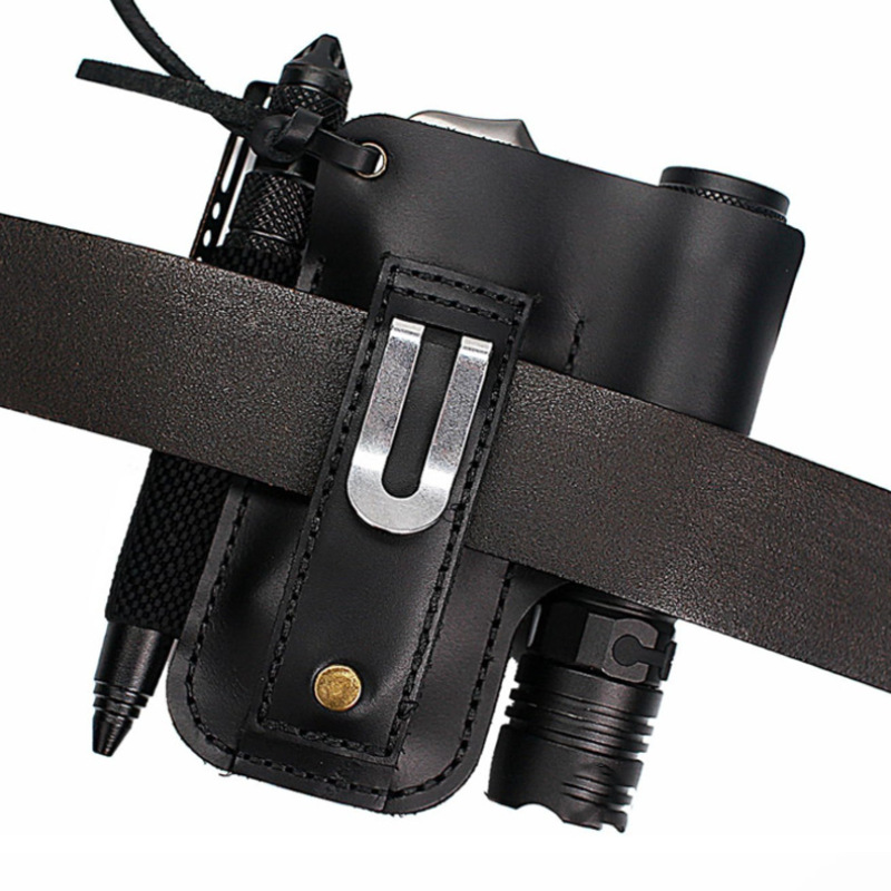 EDC Leather Flashlight Tool Ho - Edc Carry Fanny Pack ulasan dan harga