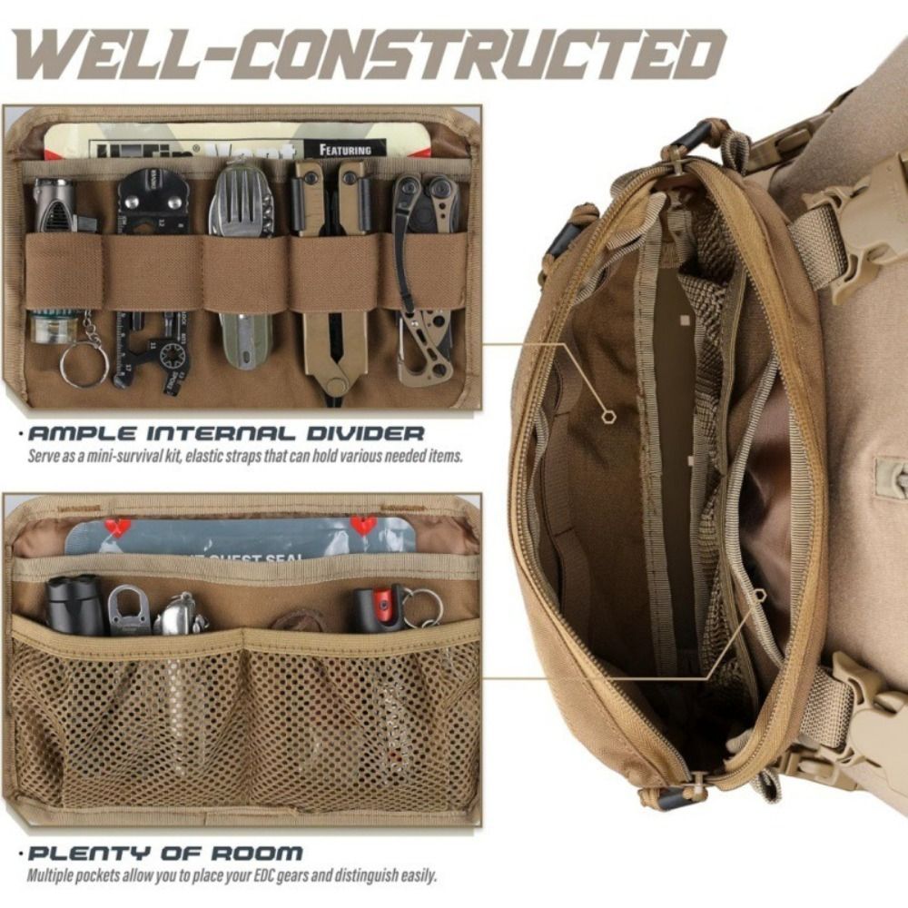 Fashion 1000D Nylon Men Chest  - Edc Carry Kit ulasan dan harga