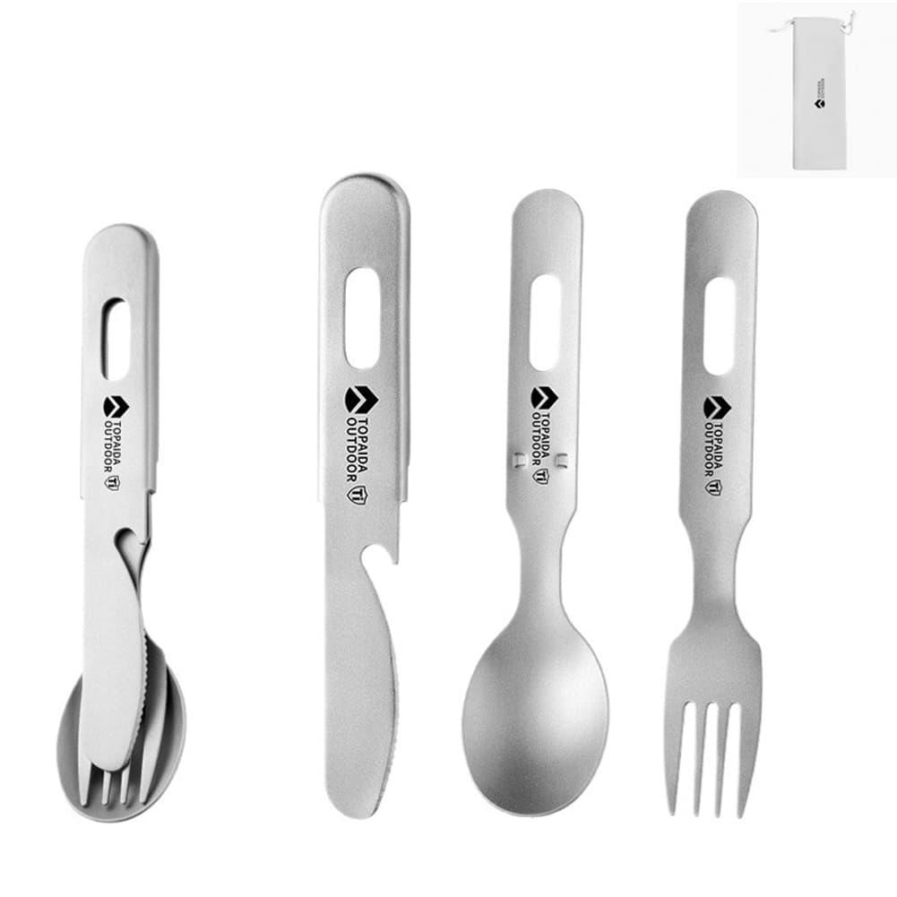 3 in 1 Titanium Camping Fork S - Edc Everyday Carry Knives ulasan dan harga
